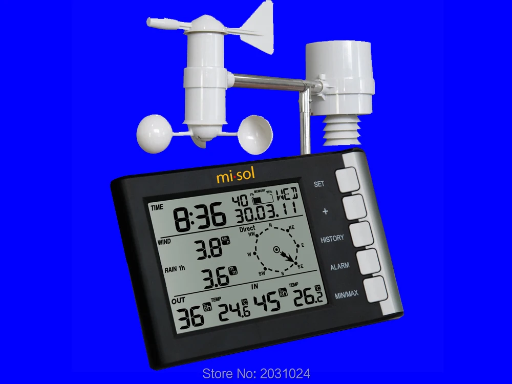 professional weather station wind speed wind direction temperature
