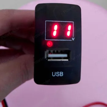 

Smartphone Voltmeter Car USB Socket Charger For T/OYOTA 5V 2.1A output Power Adapter