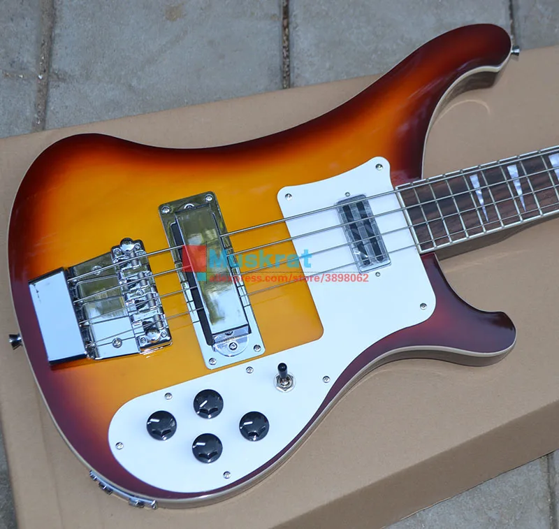 Фабрики электрический бас 4 strings Ricken sunburst Цвет бас-гитара R4003 модель