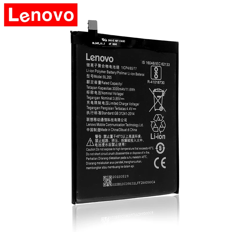 Jinsuli 2018 Оригинал BL265 для lenovo XT1662 батарея MOTO M XT1663 3000 мАч | Мобильные телефоны и