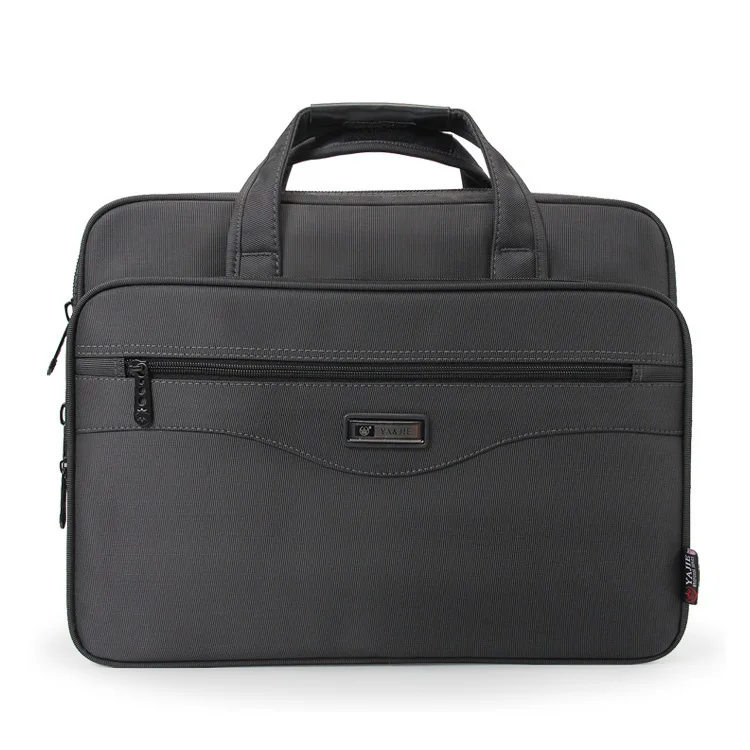 Oyixinger, высокое качество, мужской деловой портфель, сумки для ноутбука, нейлоновая ткань, водонепроницаемые сумки, джентльмен, на плечо, для работы в офисе, посылка - Цвет: Dark gray