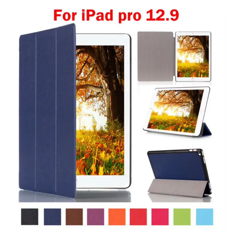 For iPad Pro 12.9 Flip PU Leather Tablet Case Protective Stand Cover Funda Apple pro 12.9'' Shockproof Smart Cases | Компьютеры и
