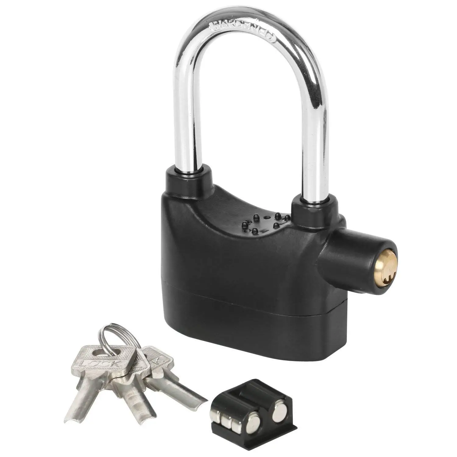 

Long Manila Padlock with Alarm 110 dB Robust Resistant to Intemperies
