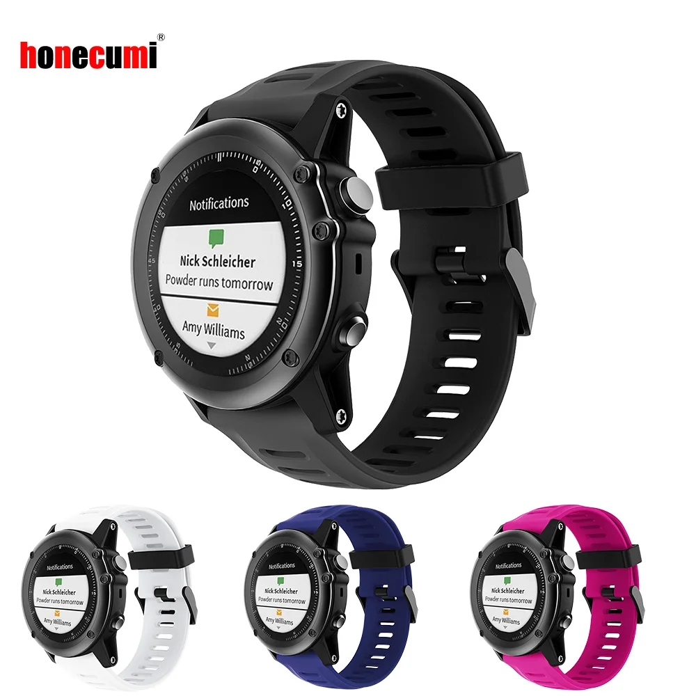 

Honecumi Smartwatch Band For Garmin Fenix 3/Fenix 3 HR/Fenix 5X Smart Wrist Watch Strap Silicone Fitness Tracker Band with Tools