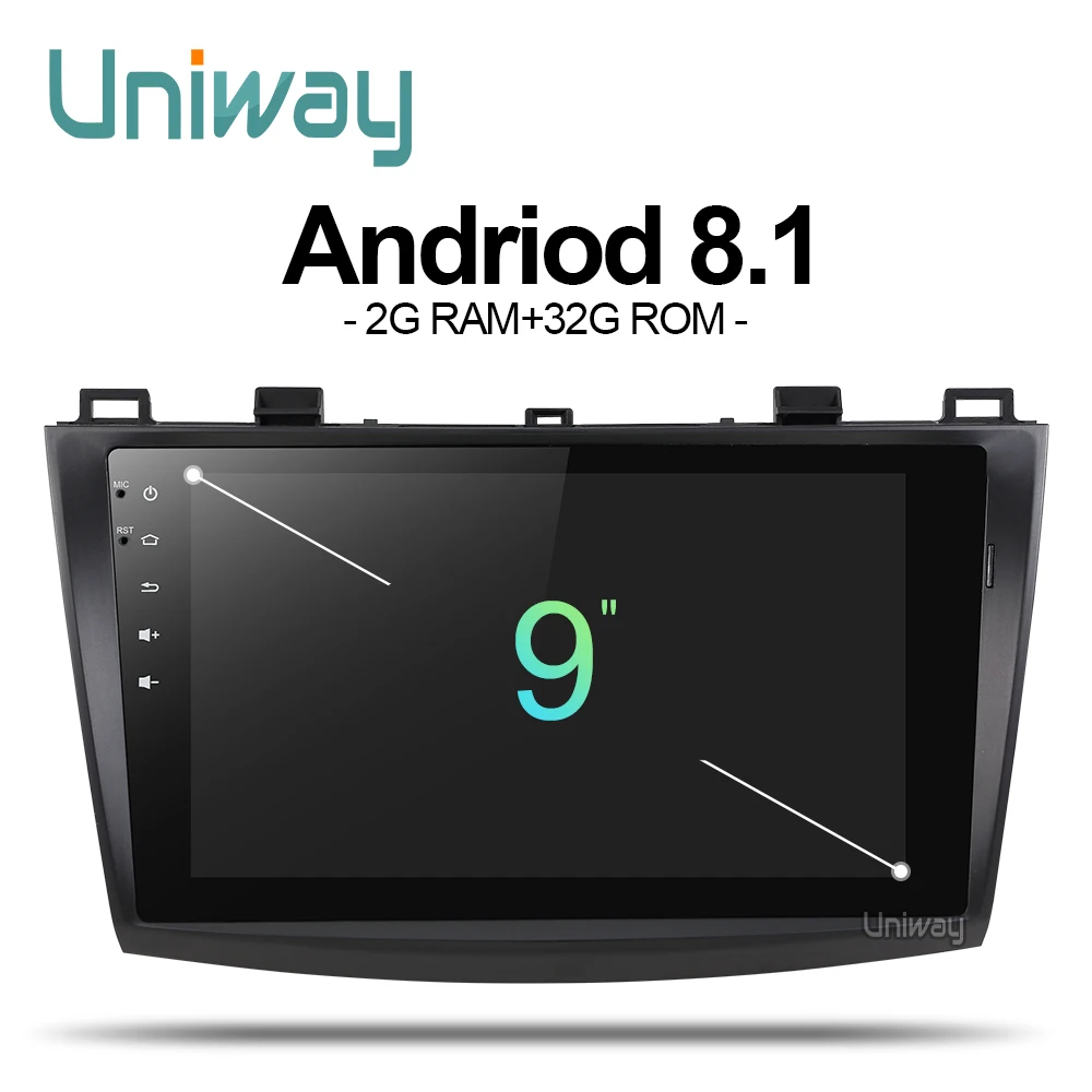 

uniway MMZD9081 android 8.1 car dvd for MAZDA 3 with one din car radio gps navigation car gps player Multimedia Stereo