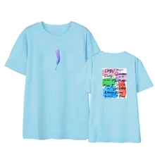 GOT7 KPOP Летняя одежда для мужчин и женщин в Корейском стиле из хлопка с коротким рукавом Футболка розового и черного цвета с надписью и принтом в печать, пара праздничные "плюс сайз"