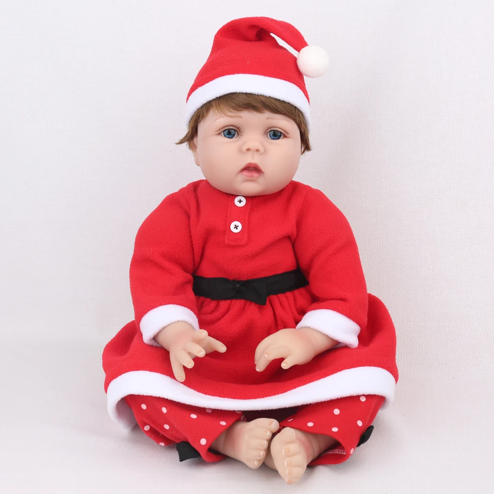 KAYDORA Reborn Baby Doll красный Санта-прекрасный 16 дюймов плюшевые игрушки для девочек мягкий винил 45 см Bebe Reborn Brinquedos Рождественский подарок