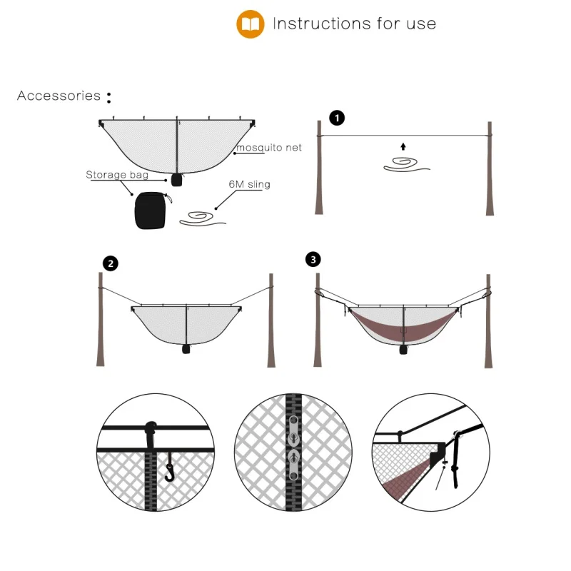 Кемпинг Сверхлегкий портативный сетка-гамак палатка аксессуары открытый выживание нейлон анти-москитная сетка сетки 340*140 см