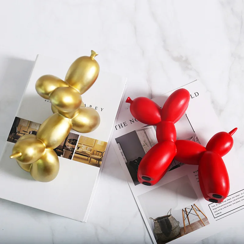 YUYU смолы ремесло воздушный шар собака форма статуя украшения для дома аксессуары Статуэтка собаки Скульптура современная абстрактная