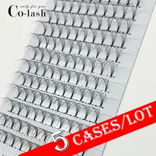 Колаш цена 3D/4D/5D/6D наращивание ресниц короткий стержень ручной работы синтетические волосы русские объемные ресницы предварительно сделанные вентиляторы