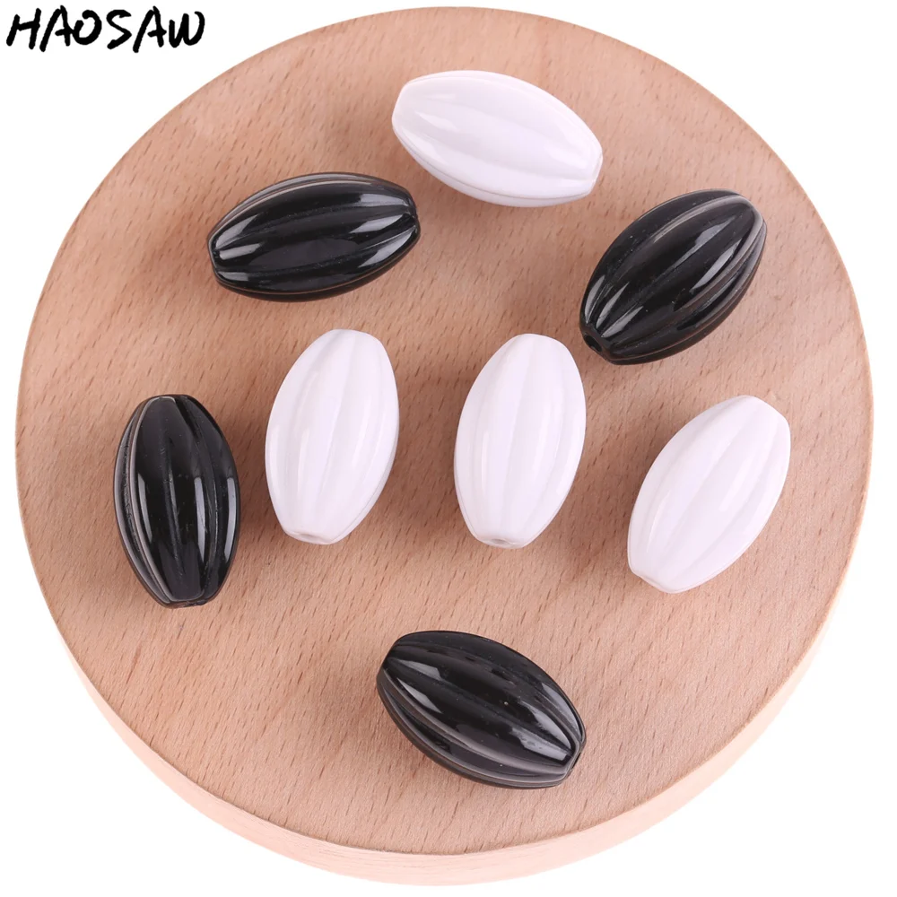 Buy 14*24MM 165Pcs/Lot Oval Shape Beads Acrylic Solid