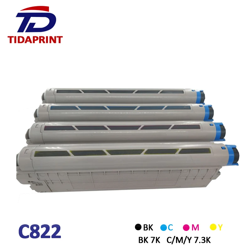 

TIDAPRINT Recycled Color Toner Cartridge 44844613 44844614 44844615 44844616 for Okidata C822 Printer