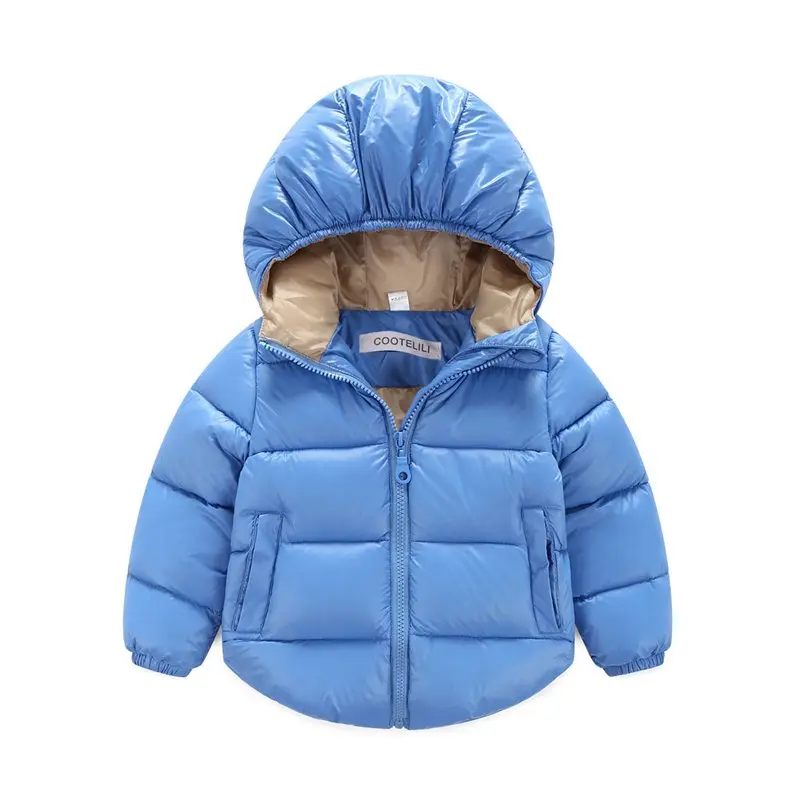 COOTELILI/зимняя хлопковая куртка на рост от 80 до 120 см парки с капюшоном для девочек, теплое плотное пальто для маленьких мальчиков, верхняя одежда детская одежда 7 цветов
