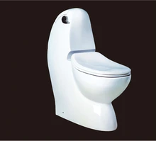 2016 new style water closet one piece S-trap ceramic toilets with PVC Adaptor and soft close seat cover AST131