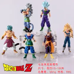 6 ШТ. В Наборе Аниме Dragon Ball Z Куклы Рис установить ПВХ 13-15 СМ