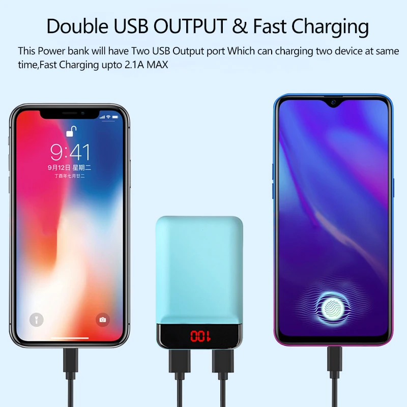 قوة البنك بطارية خارجية PoverBank 2 USB LED تجدد Powerbank المحمولة الهاتف المحمول شاحن هواتف xiaomi mi iphone سامسونج هواوي