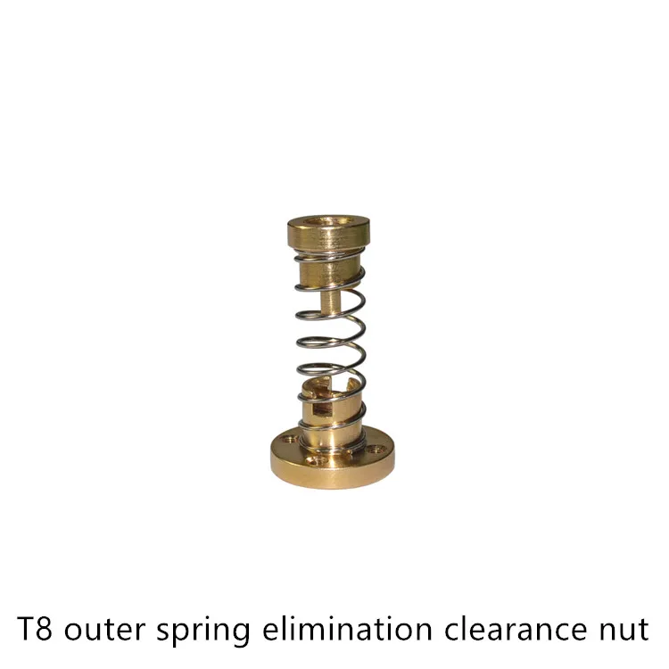 

3D printer T8 trapezoidal screw brass copper nut anti backlash Spring Kit lead 1mm 2mm 4mm 8mm EliminationGap