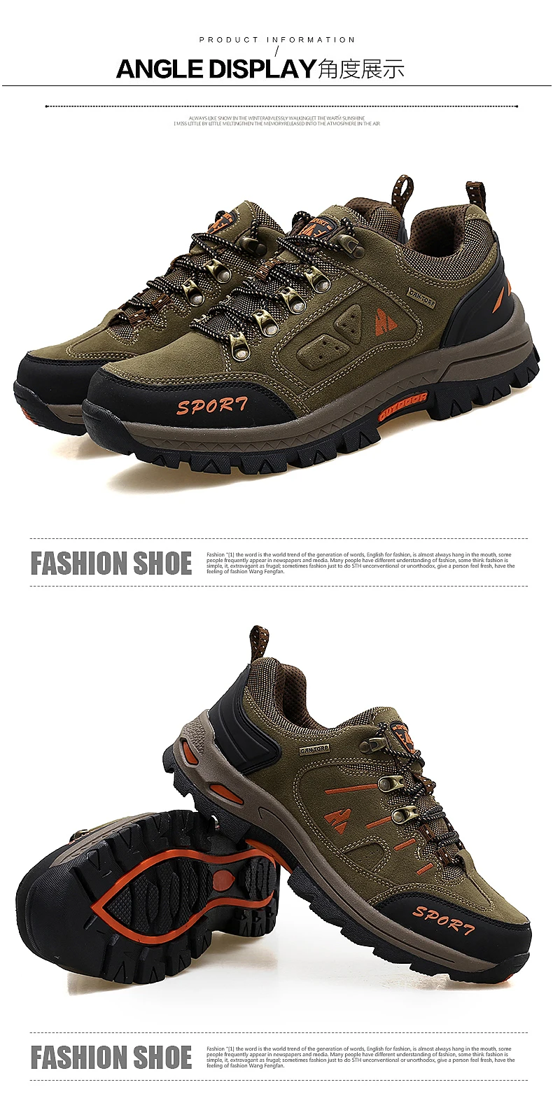 Для мужчин треккинговые ботинки открытый непромокаемые воздухопроницаемая обувь для бега путешествия восхождение спортивная обувь