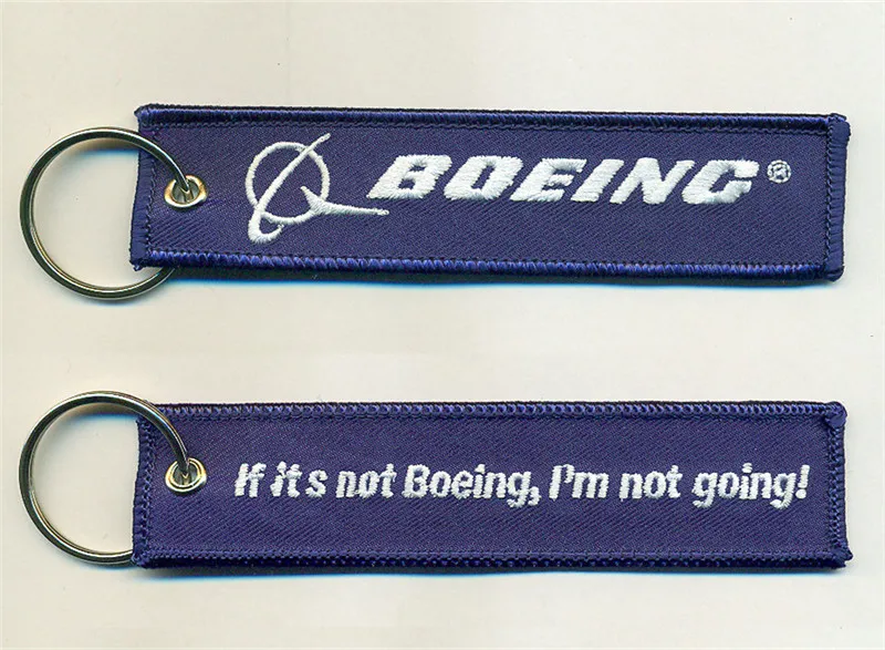 

If It's not Boeing, I'm not Going Boeing Fabric Embroidery Keychain Key Tag
