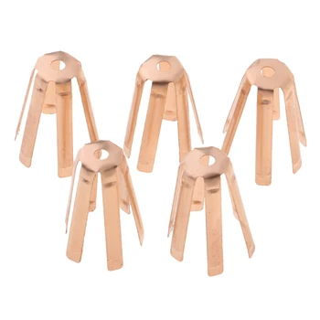 

MagiDeak 5-Pack Golf Ball Retriever Grabber Pick Up Back Saver Eight Claws Put on Putter Grip Golden Golf Ball Pick Up