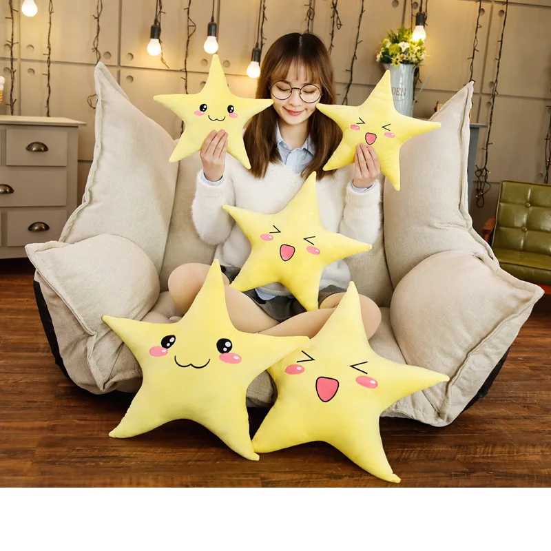 30-50 см Милая пятиконечная звезда плюшевая подушка мягкая Милая звезда подушки детские игрушки, детские куклы для девочек на день рождения