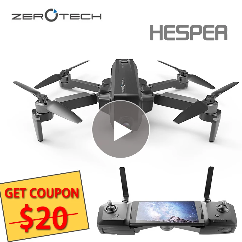 ZEROTECH de gran HESPER Selfie 4 K Cámara GPS Drone FPV HD 1080 P Cámara Drones RC Quadcopter helicóptero Quadcopter RC helicóptero y APP helicóptero de Control ZEROTECH de gran HESPER Selfie 4 K Cámara GPS Drone FPV HD 1080 P Cámara Drones RC Quadcopter helicóptero Quadcopter RC helicóptero y APP helicóptero de Control