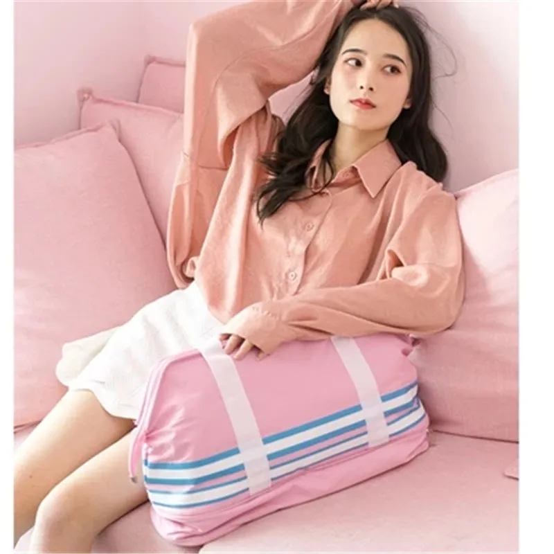 

Milk bear Hot Sports Bags Portable Female Folding Storage Outdoor Training Travel HandBag Large Capacity Women Fitness Yoga Duf