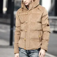 Зимняя Вельветовая мужская хлопковая куртка с капюшоном, пальто, модная теплая Мужская парка, повседневное пальто, русская ветрозащитная холодная верхняя одежда авиатора