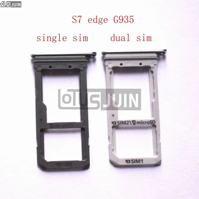 Best Offers 10pcs New Dual SIM Single SIM Card Tray Holder Slot for Samsung Galaxy S7 edge G935