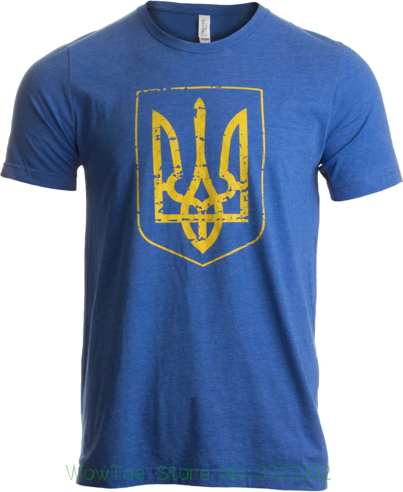 

Ukraine Pride | Vintage Style , Retro - Feel Ukrainian Coat Of Arms Unisex T-shirt Casual Printed Tee