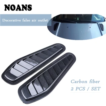 

NOANS Air Outlet Carbon Fiber Stickers Vent Bonnet Cover Car Decorative For Honda Civic 2017 Skoda Octavia a7 a5 Mazda 3 6 CX-5