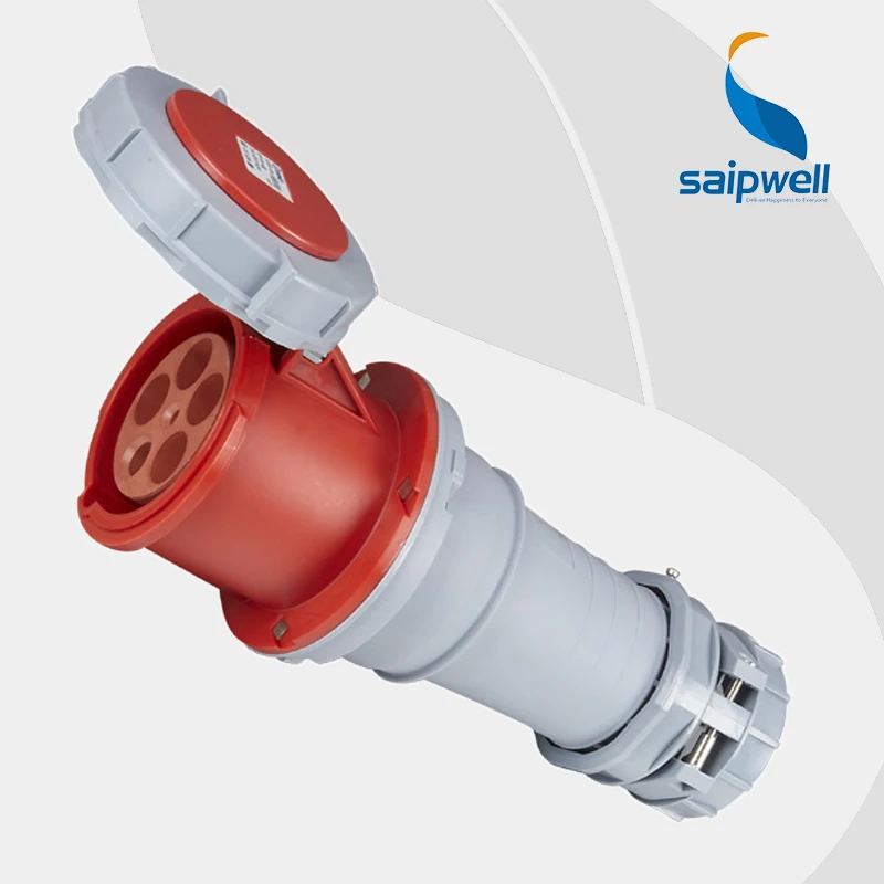 

Wholesale Saipwell 32A 400V 5P (3P+N+E) iec 60309-2 industrial socket Heavy duty IP67 waterproof industrial socket SP1454