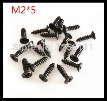 

1000 Pcs/Lot M2X5 Flat Head micro electronic cross recessed phillips countersunk self tapping screw