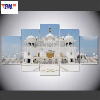

Islamic Architecture Mosque Architecture 5 Pieces Combination Framed Decorative Picture Living Room Wall Art Decorations X1427