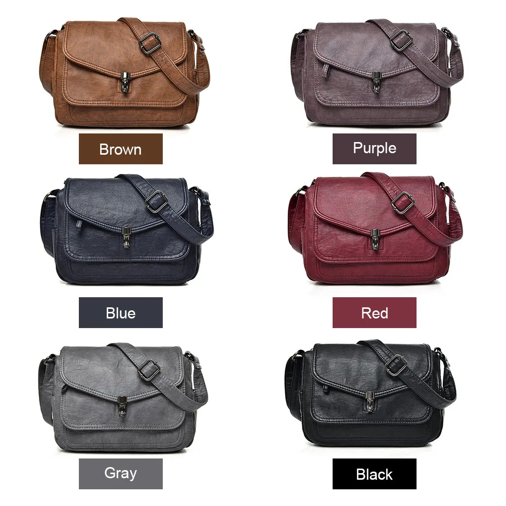 

Hot Selling Women Small Retro Crossbody Bags Flap Messenger Bags Shoulder Ladies PU Leather Bag -B5