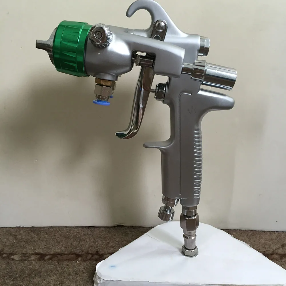 

SAT1189 pressure paint gun double nozzle automatic airbrush pneumatic paint spray gun for car professional chrome paint sprayer