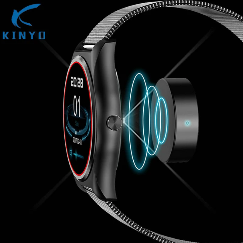 Смарт часы Kinyo с пульсометром умные Bluetooth напоминанием о вызове фитнес браслет
