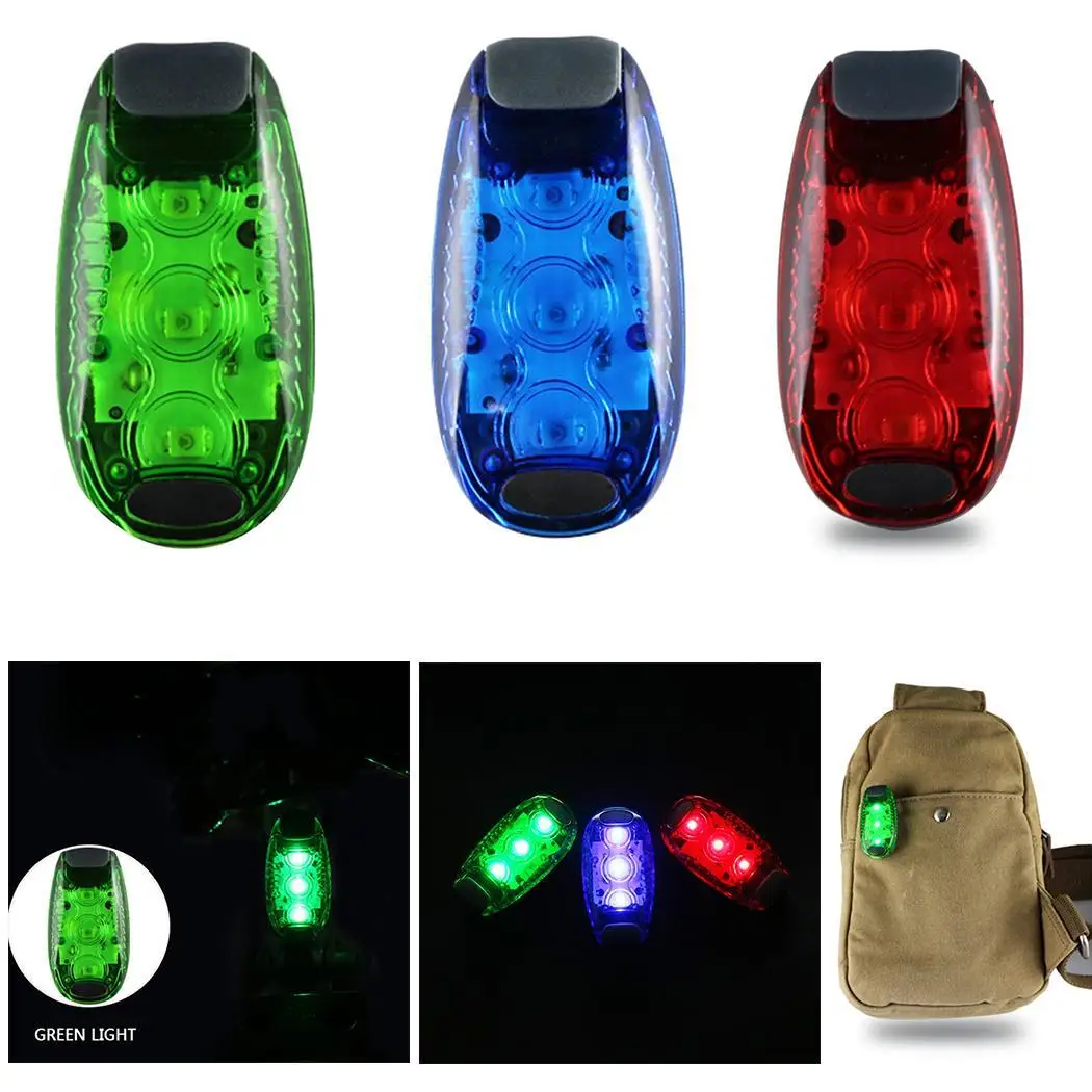 

Warning Running Outdoor Flashing LED Safety Tail Clip 3 Cycling Walking Light