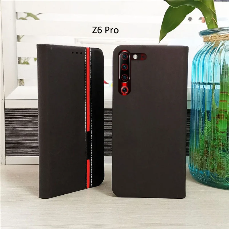 Lenovo Z6 برو حقيبة جلد ، عودة بطاقة فتحات محفظة غطاء لجهاز lenovo Z6Pro الهاتف الدعامات قذيفة فليب أغطية جلد