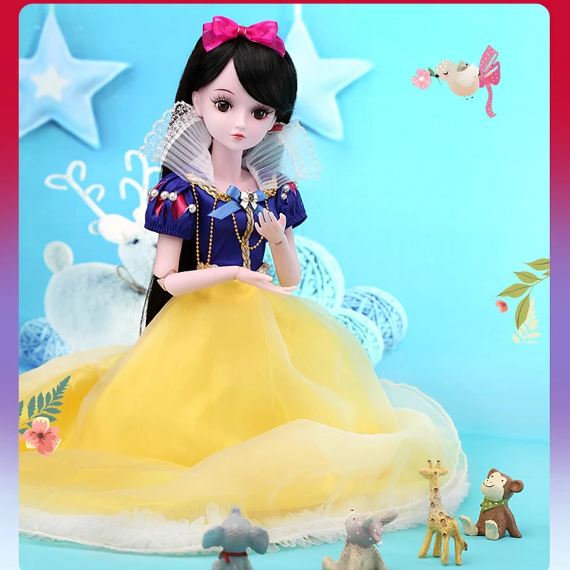 Кукла Снежная белая 60 см 1/3 Bjd полный комплект 19 шарнирных 3D глаз игрушка