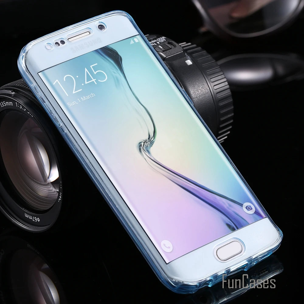 Прозрачный 360 Покрытие чехол для S7 Edge полностью покрывающее корпус телефона samsung