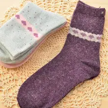 Цена, 12 шт./лот, носки зимние высококачественные носки из кроличьей шерсти женские теплые носки женские модели 12023