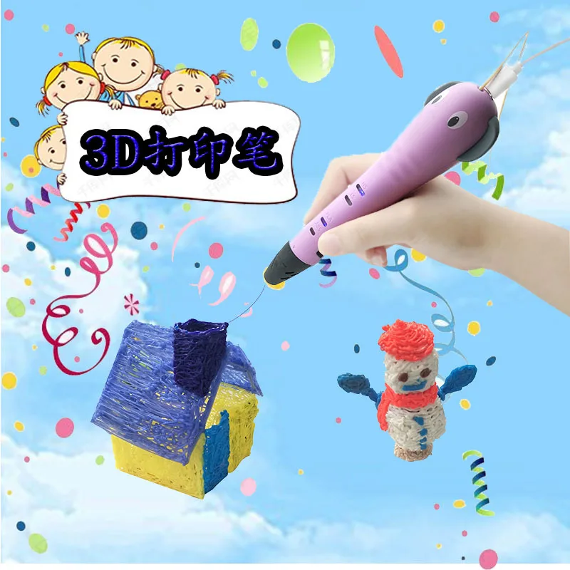 3D Ручка для рисования 10 го поколения Мультяшные ручки креативные детские игрушки
