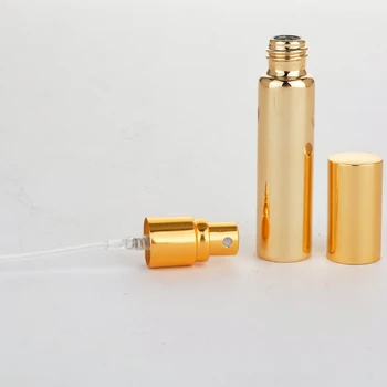 

100Pieces/Lot 10ml UV Empty Spray Atomizer Bottles Cosmetic Packaging Container of Aluminum Atomizer & UV glass perfume bottle