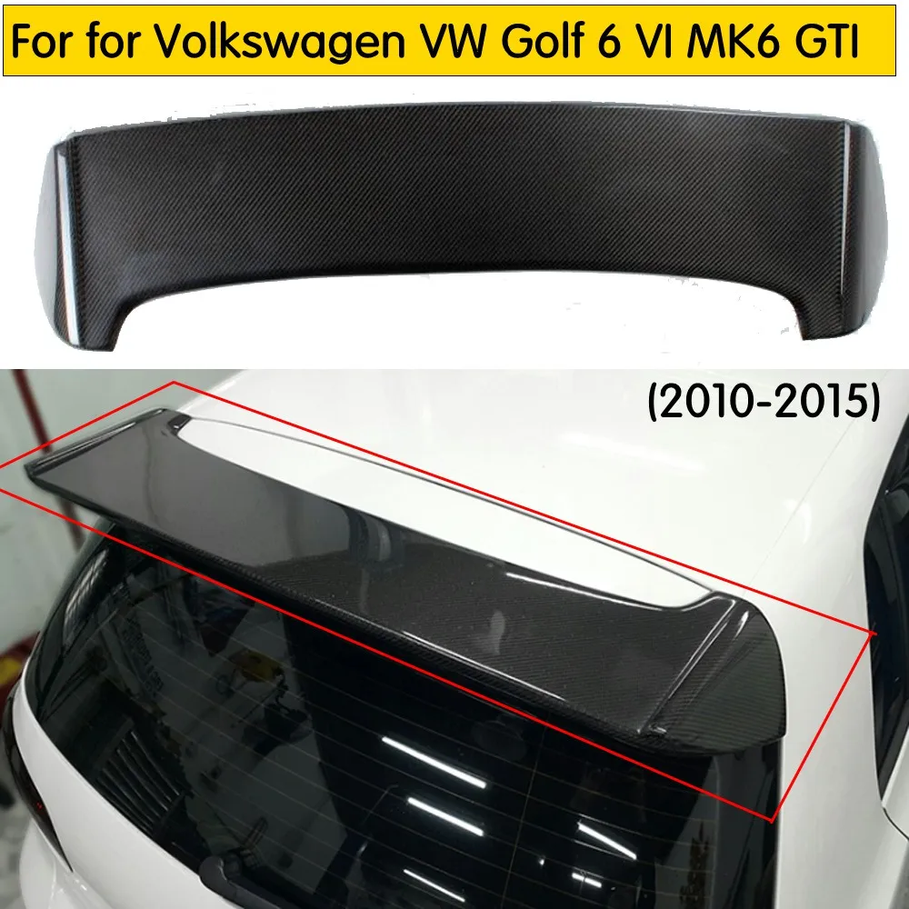 Карбоновый черный Задний спойлер на крышу багажника для Volkswagen VW Golf 6 VI MK6 GTI 2010 2013