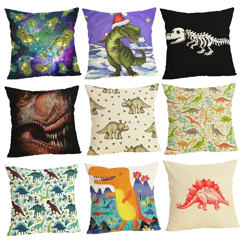 

Dinosaur Cushion Cover Home Decor Cushion Case Houseware Throw Pillowcase Linen Square 45x45cm Cushion Cojines