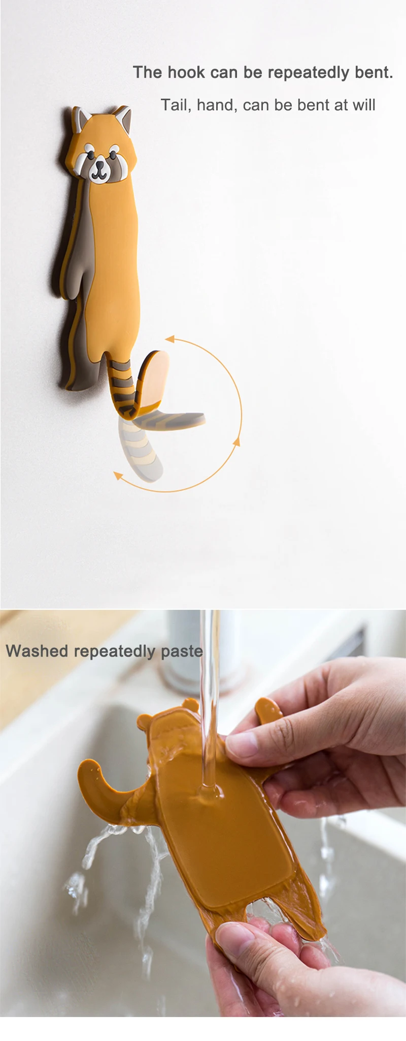 Многофункциональные крючки милые животные крючок на холодильник ключ настенный крючок съемные кухонные крючки держатель для ключей настенный можно мыть держатель