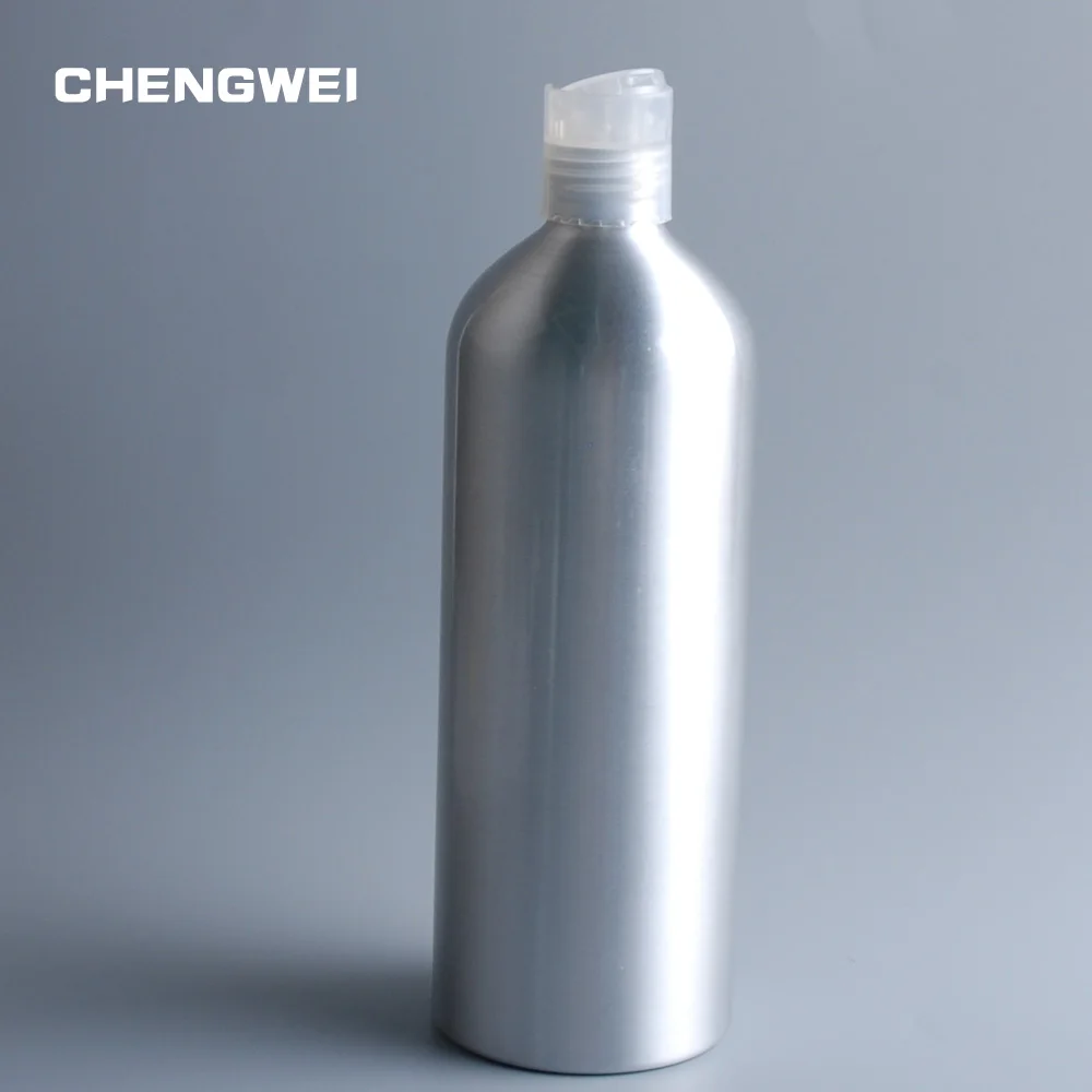 CHENGWEI 500 мл большая емкость пресс-крышка многоразовая алюминиевая бутылка для шампуня косметический лосьон пустые упаковочные контейнеры