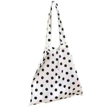 

Polka Dot Cloth Crossbody Bags Cute Ladies Handbag Mini Casual Style Shoulder Bag Lazy Style Small Hanging Package