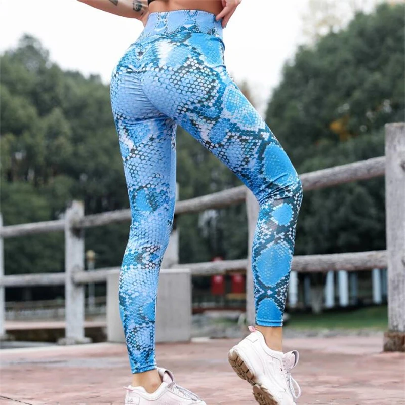 

Fitness Leggings Women Fashion Polyester Ankle-Length Pants Printing Snake Skin Push Up Keep Slim Women Legging Hot Sale